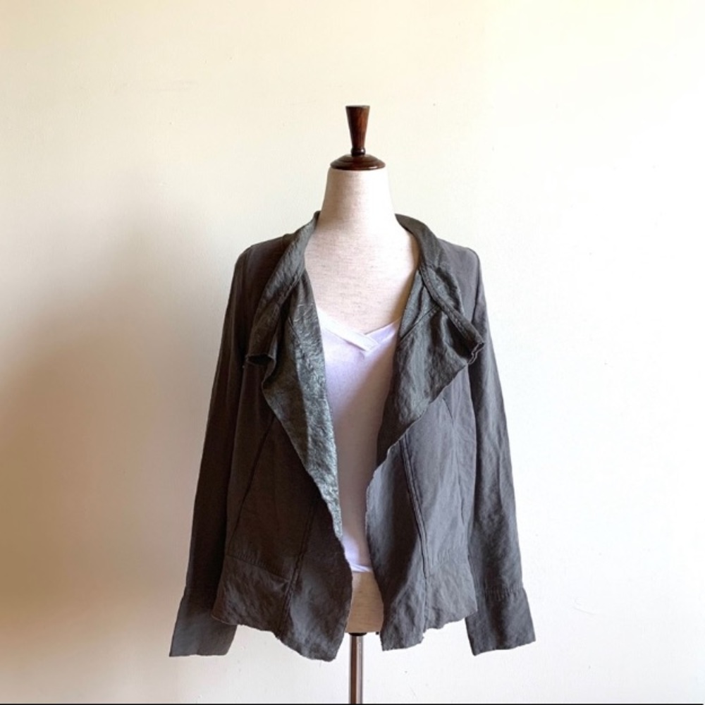 SIMPLY VERA VERA WANG Light sage green cardigan open jacket Shimmery Small